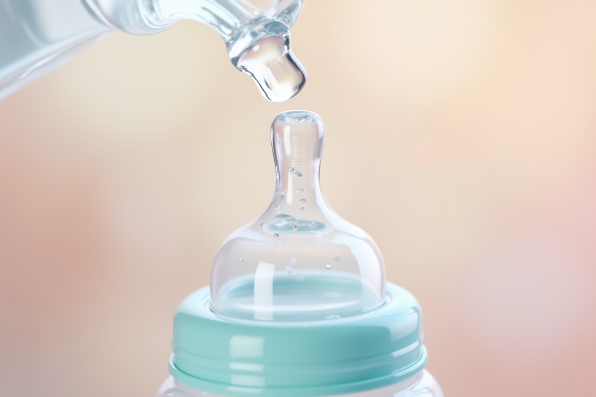 Biberon de bébé rempli d