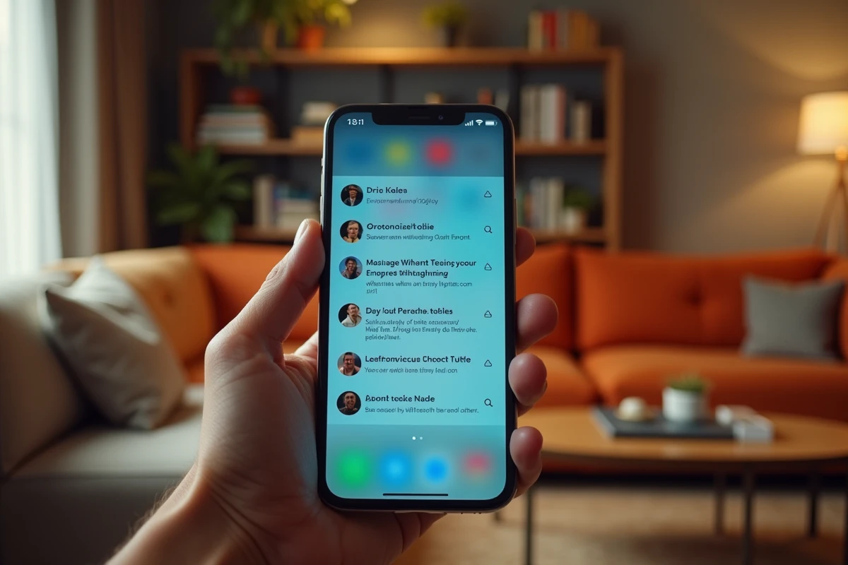 Smartphone affichant des notifications virales sur les réseaux sociaux concernant la vie privée d'une journaliste connue